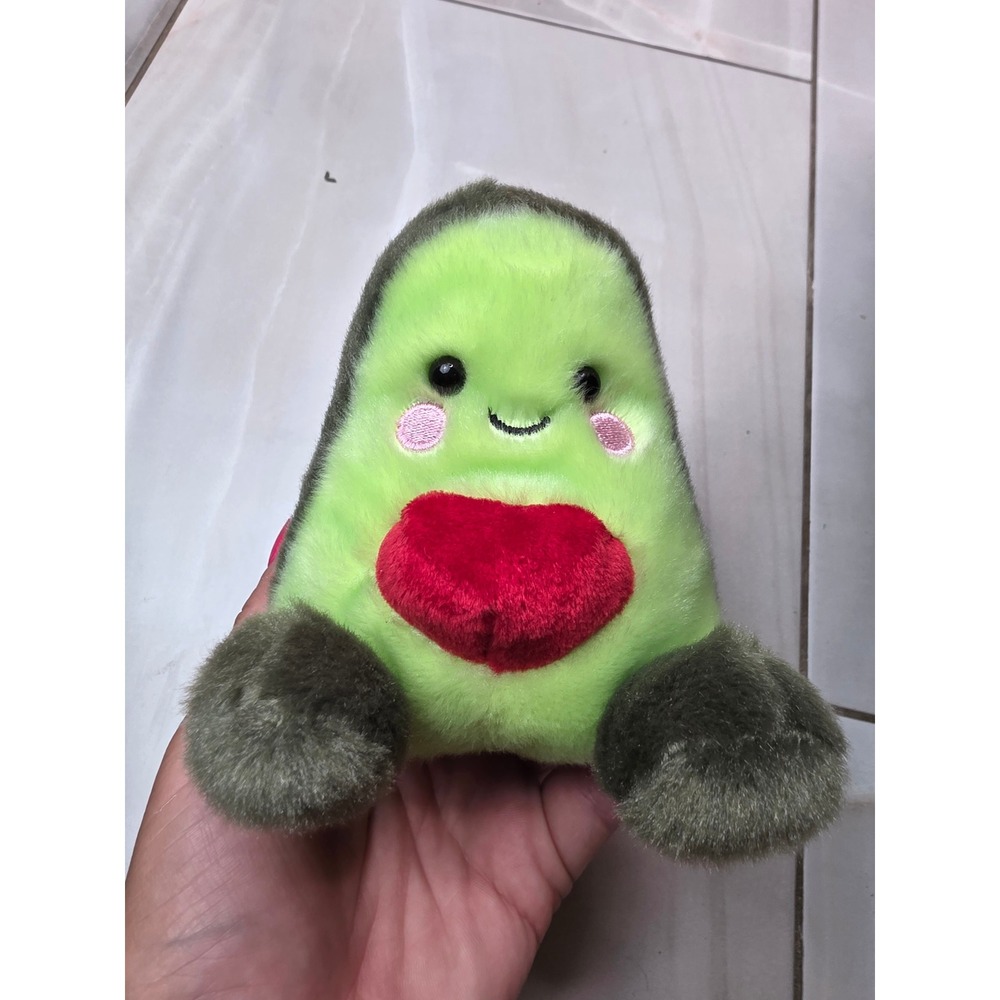 Aurora Palm Pals Avocado Plush Heart Small Green Stuffed Animal Toy 5‎ Inch A6